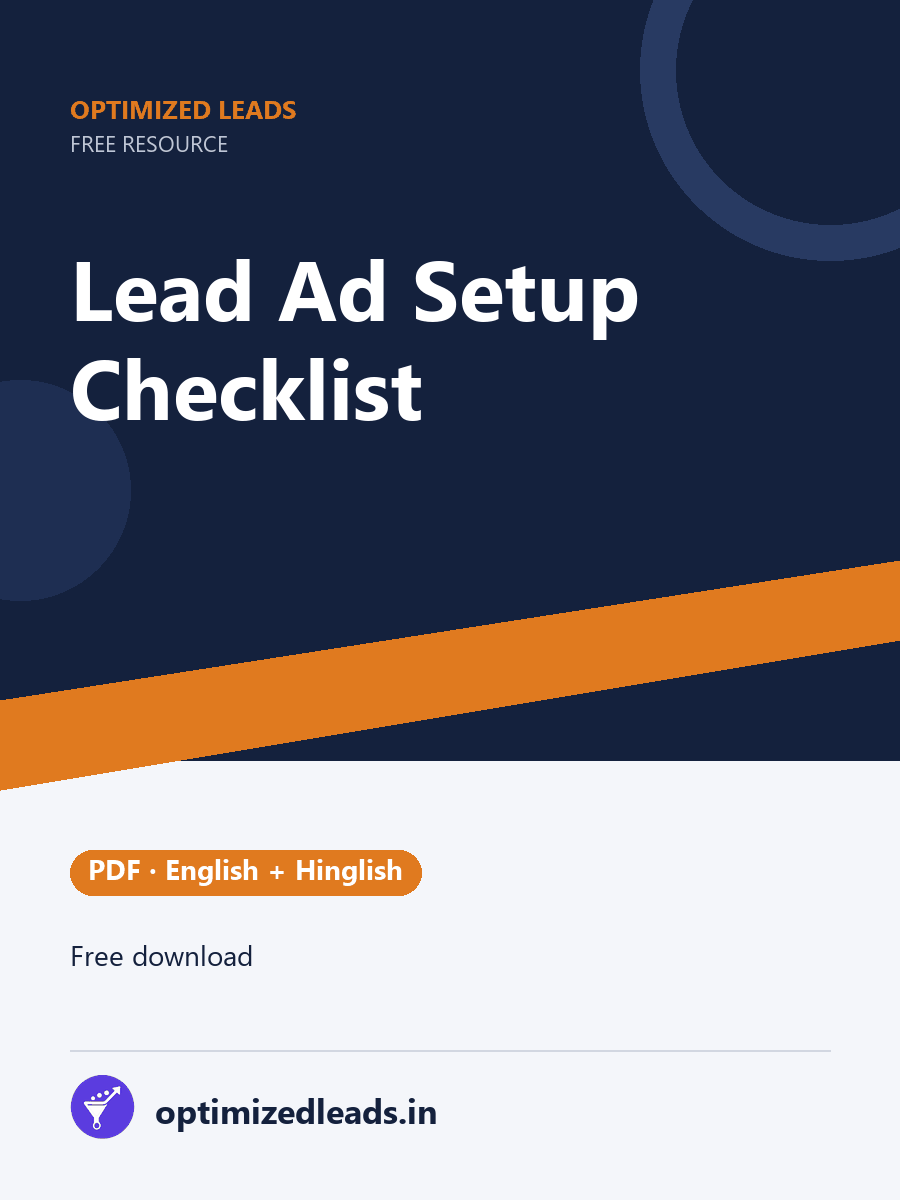 Lead Ad Setup Checklist free PDF cover