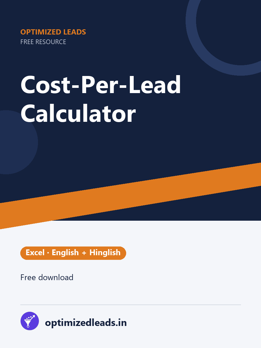 Cost-Per-Lead Calculator free Excel cover