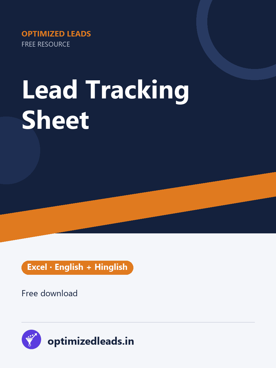 Lead Tracking Sheet free Excel cover