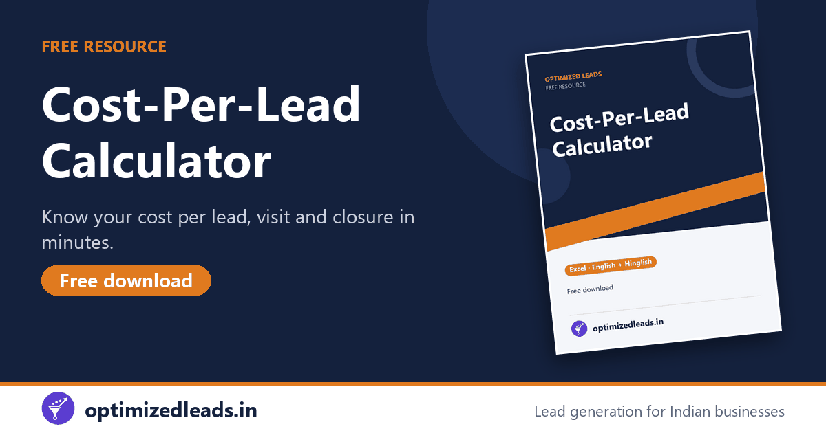 Cost-Per-Lead Calculator: free Excel from Optimized Leads