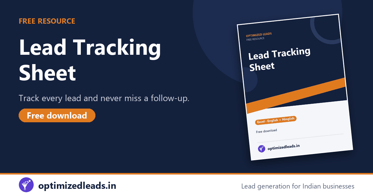 Lead Tracking Sheet: free Excel from Optimized Leads