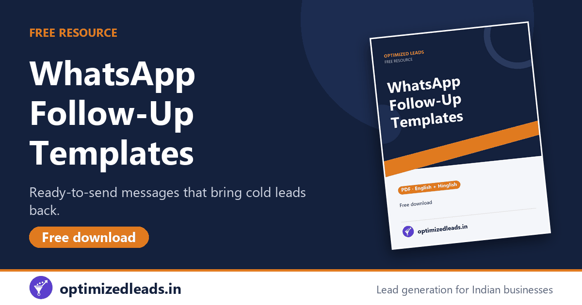 WhatsApp Follow-Up Templates: free PDF from Optimized Leads